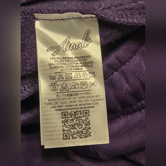 Asaali Sweatpants Color Purple/Black Size XS - Picture 7 of 9